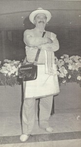 Juan Valdez, vestido con su típico atuendo de cafetero (Fotografía F.Sánchez - ABC).