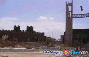 Construcción de Isla Mágica en 1996.