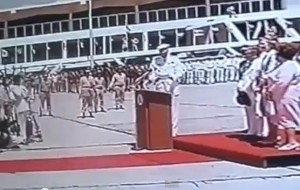 Discurso del Rey Juan Carlos I a la llegada de Santo Domingo.