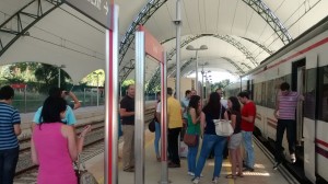 Llegada a la Estación Cartuja, Legado de la Exposición Universal de Sevilla.