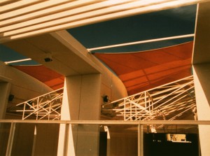 Detalle estructura del pabellón de Tierras del Jerez.