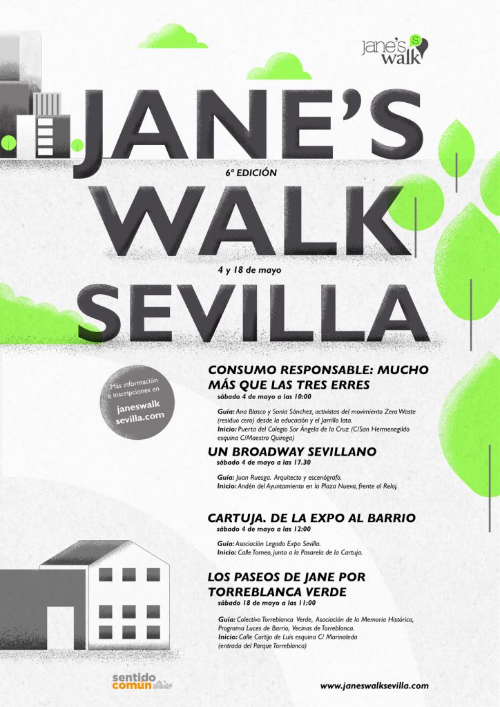Cartel de la Edición 2019 de los Jane's Walk Sevilla